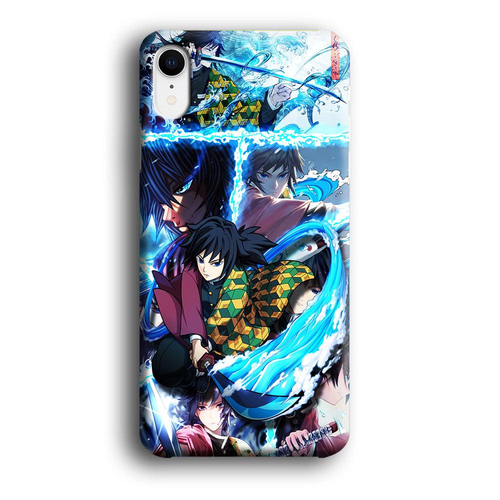Demon Slayer Giyuu Tomioka iPhone XR Case-Plastic / Full Wrap (3D Case)-Xtracase