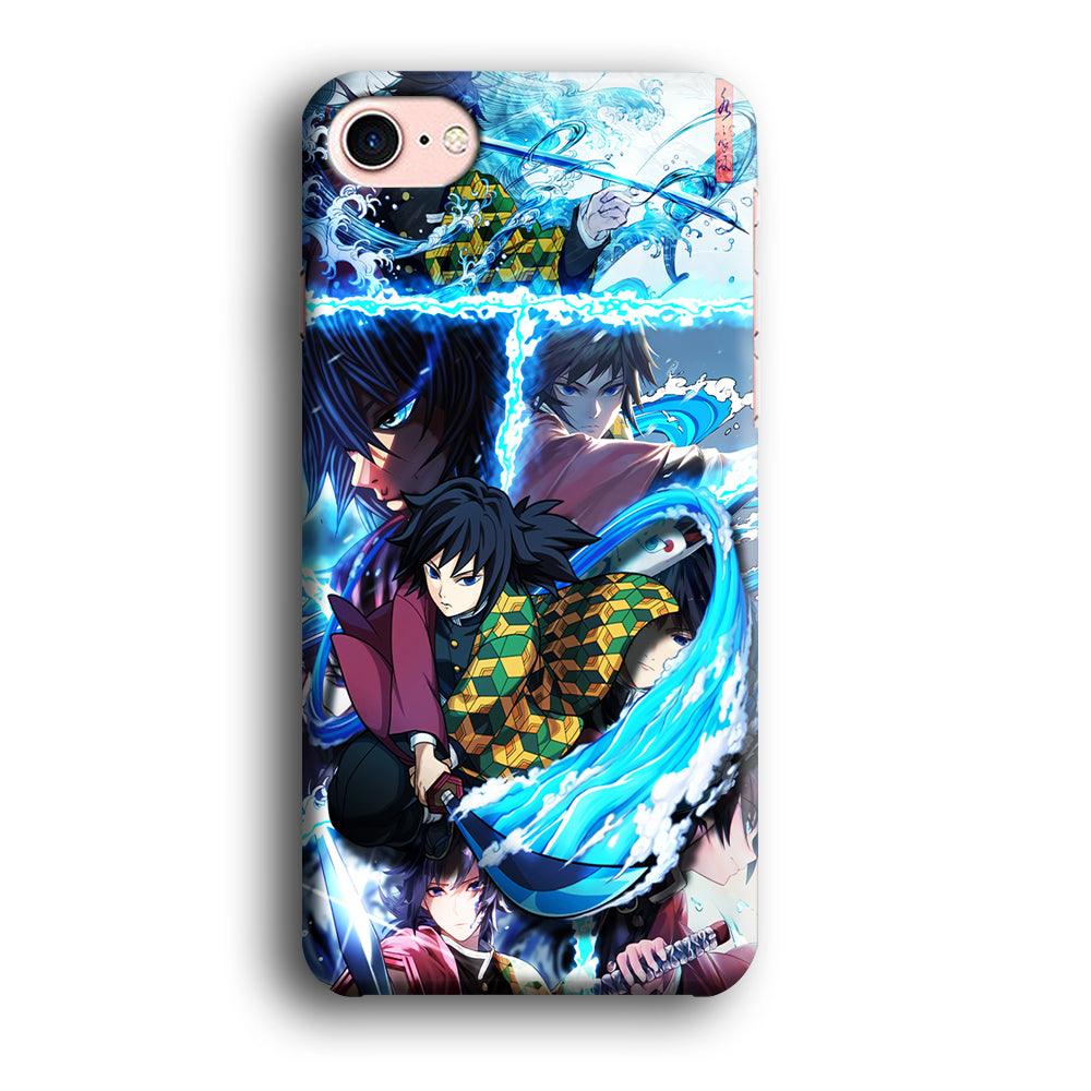Demon Slayer Giyuu Tomioka iPhone SE 2020 Case-Plastic / Full Wrap (3D Case)-Xtracase