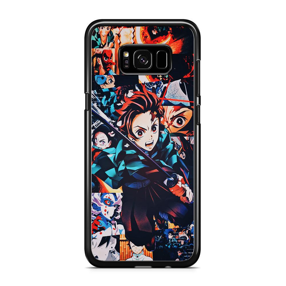 Demon Slayer Tanjiro Aesthetic Samsung Galaxy S8 Case-Rubber / Black (2D Case)-Xtracase