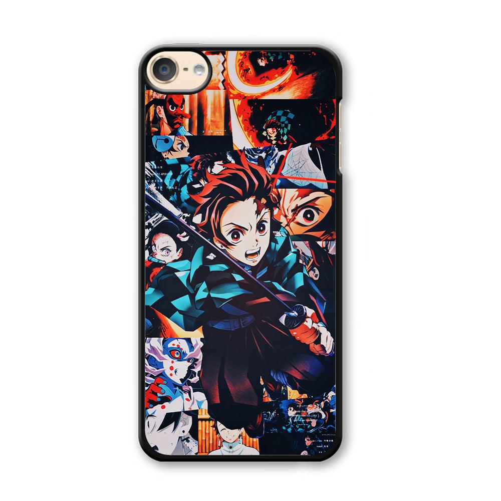Demon Slayer Tanjiro Aesthetic iPod Touch 6 Case-Plastic / White (2D Case)-Xtracase