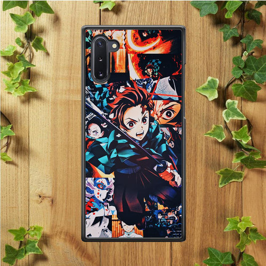 Demon Slayer Tanjiro Aesthetic Samsung Galaxy Note 10 Case-Rubber / White (2D Case)-Xtracase