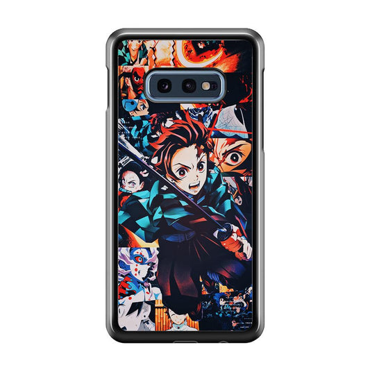 Demon Slayer Tanjiro Aesthetic Samsung Galaxy S10E Case-Rubber / White (2D Case)-Xtracase