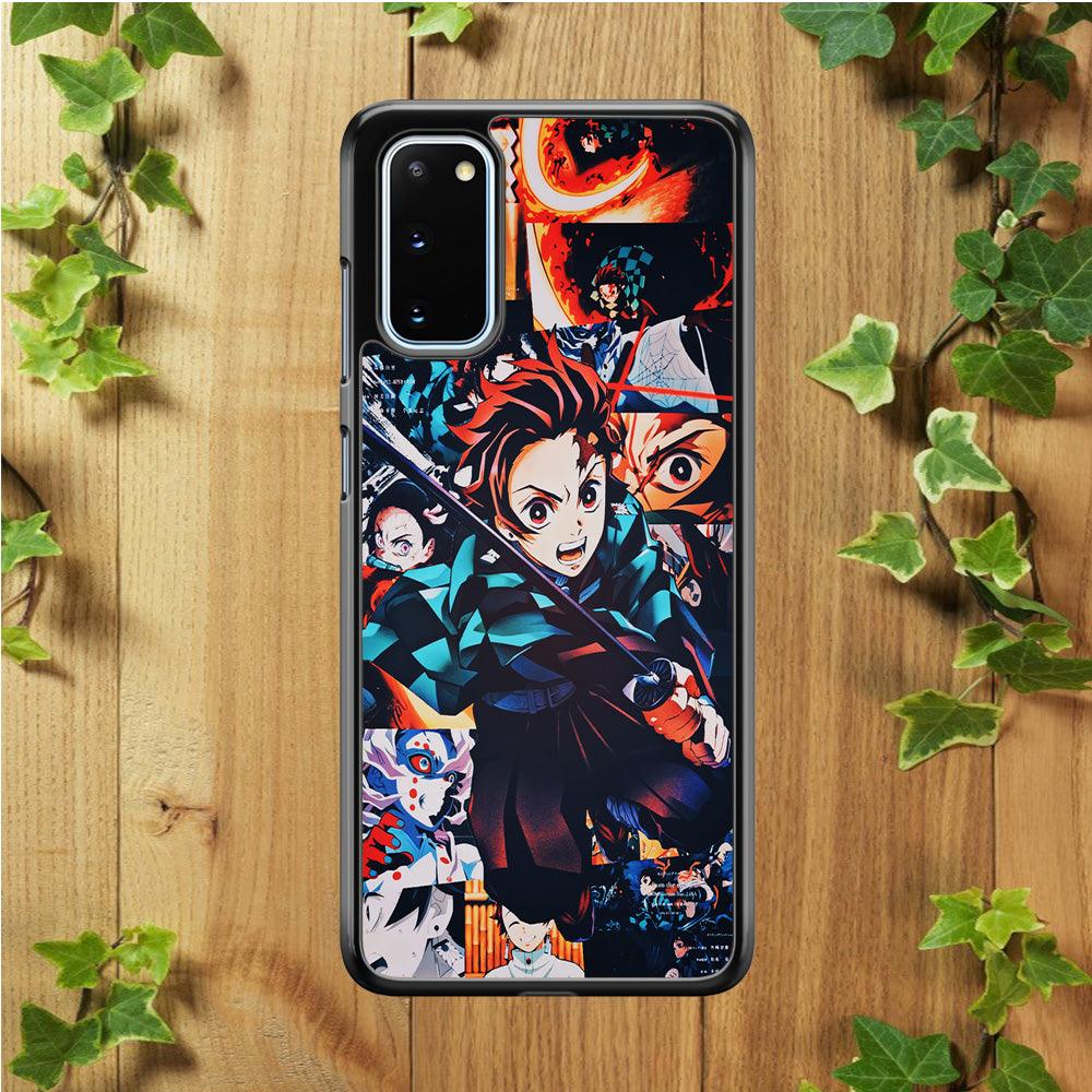 Demon Slayer Tanjiro Aesthetic Samsung Galaxy S20 Case-Rubber / White (2D Case)-Xtracase
