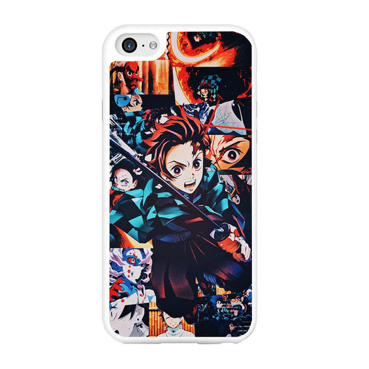 Demon Slayer Tanjiro Aesthetic iPhone 6 | 6s Case-Rubber / White (2D Case)-Xtracase