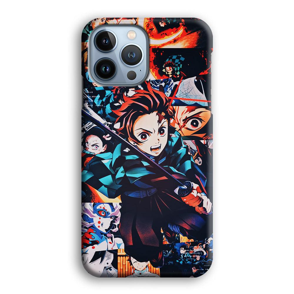 Demon Slayer Tanjiro Aesthetic iPhone 13 Pro Case-Plastic / Full Wrap (3D Case)-Xtracase