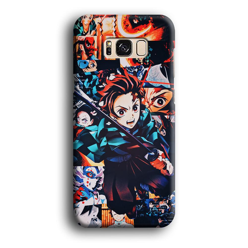Demon Slayer Tanjiro Aesthetic Samsung Galaxy S8 Case-Plastic / Full Wrap (3D Case)-Xtracase