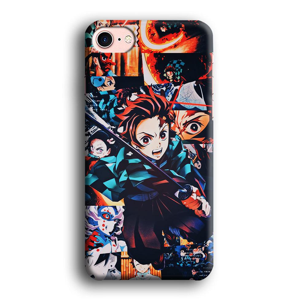 Demon Slayer Tanjiro Aesthetic iPhone SE 2020 Case-Plastic / Full Wrap (3D Case)-Xtracase