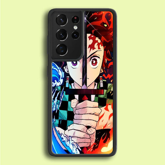 Demon Slayer Tanjiro Kamado Samsung Galaxy S21 Ultra Case-Plastic / Full Wrap (3D Case)-Xtracase