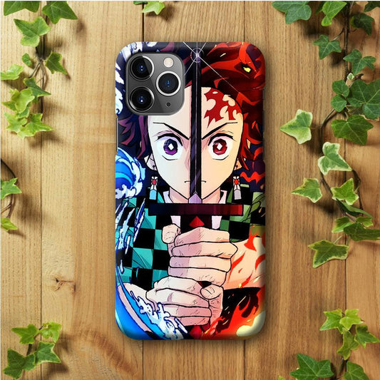 Demon Slayer Tanjiro Kamado iPhone 11 Pro Case-Plastic / Full Wrap (3D Case)-Xtracase