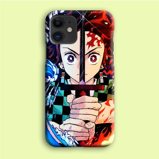 Demon Slayer Tanjiro Kamado iPhone 12 Mini Case-Plastic / Full Wrap (3D Case)-Xtracase