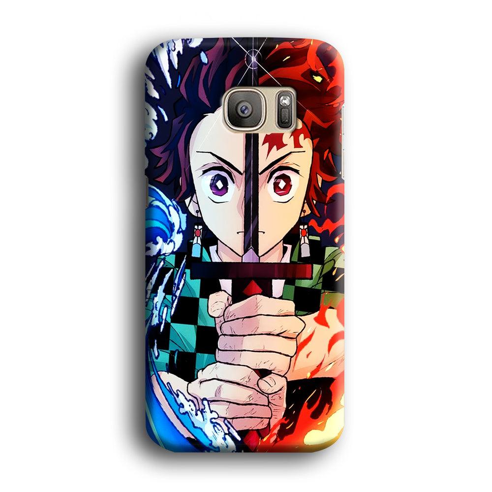 Demon Slayer Tanjiro Kamado Samsung Galaxy S7 Edge Case-Plastic / Full Wrap (3D Case)-Xtracase