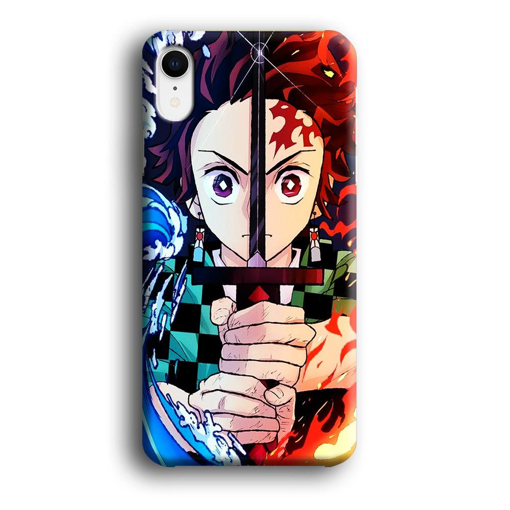 Demon Slayer Tanjiro Kamado iPhone XR Case-Plastic / Full Wrap (3D Case)-Xtracase