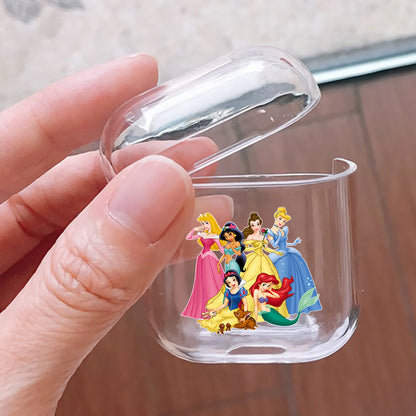 Disney Princess Hard Plastic Protective Clear Case Cover For Apple Airpods