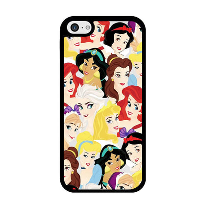 Disney Princess Collage iPhone 5 | 5s Case-Rubber / Black (2D Case)-Xtracase
