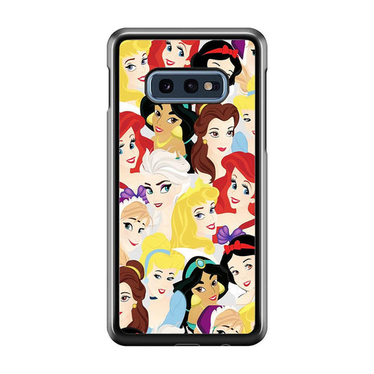 Disney Princess Collage Samsung Galaxy S10E Case-Rubber / White (2D Case)-Xtracase