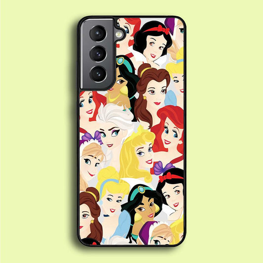 Disney Princess Collage Samsung Galaxy A16 Case-Rubber / White (2D Case)-Xtracase
