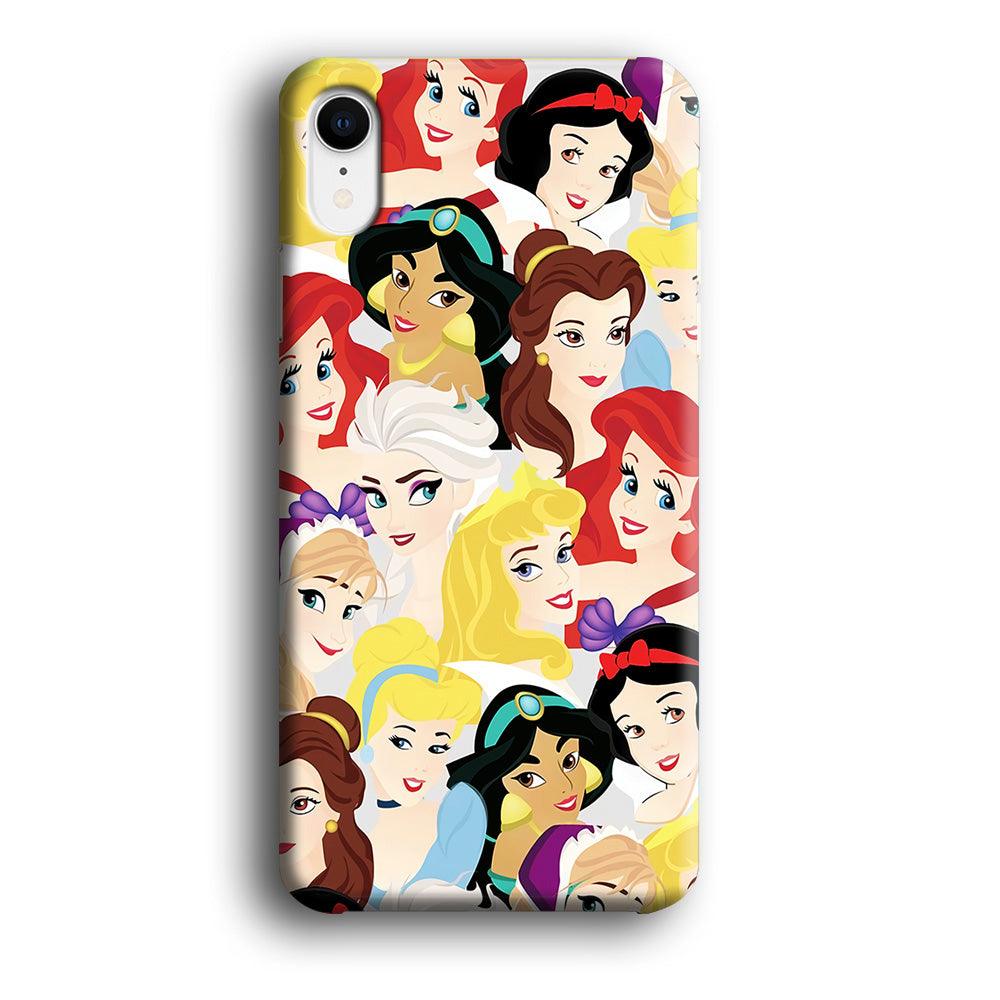 Disney Princess Collage iPhone XR Case-Plastic / Full Wrap (3D Case)-Xtracase