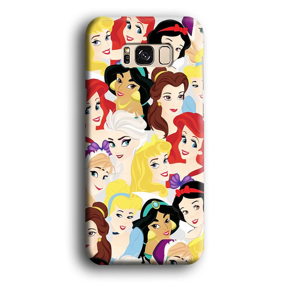 Disney Princess Collage Samsung Galaxy S8 Case-Plastic / Full Wrap (3D Case)-Xtracase