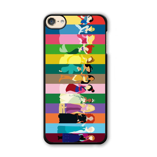 Disney Princess Colorful iPod Touch 6 Case-Plastic / Black (2D Case)-Xtracase