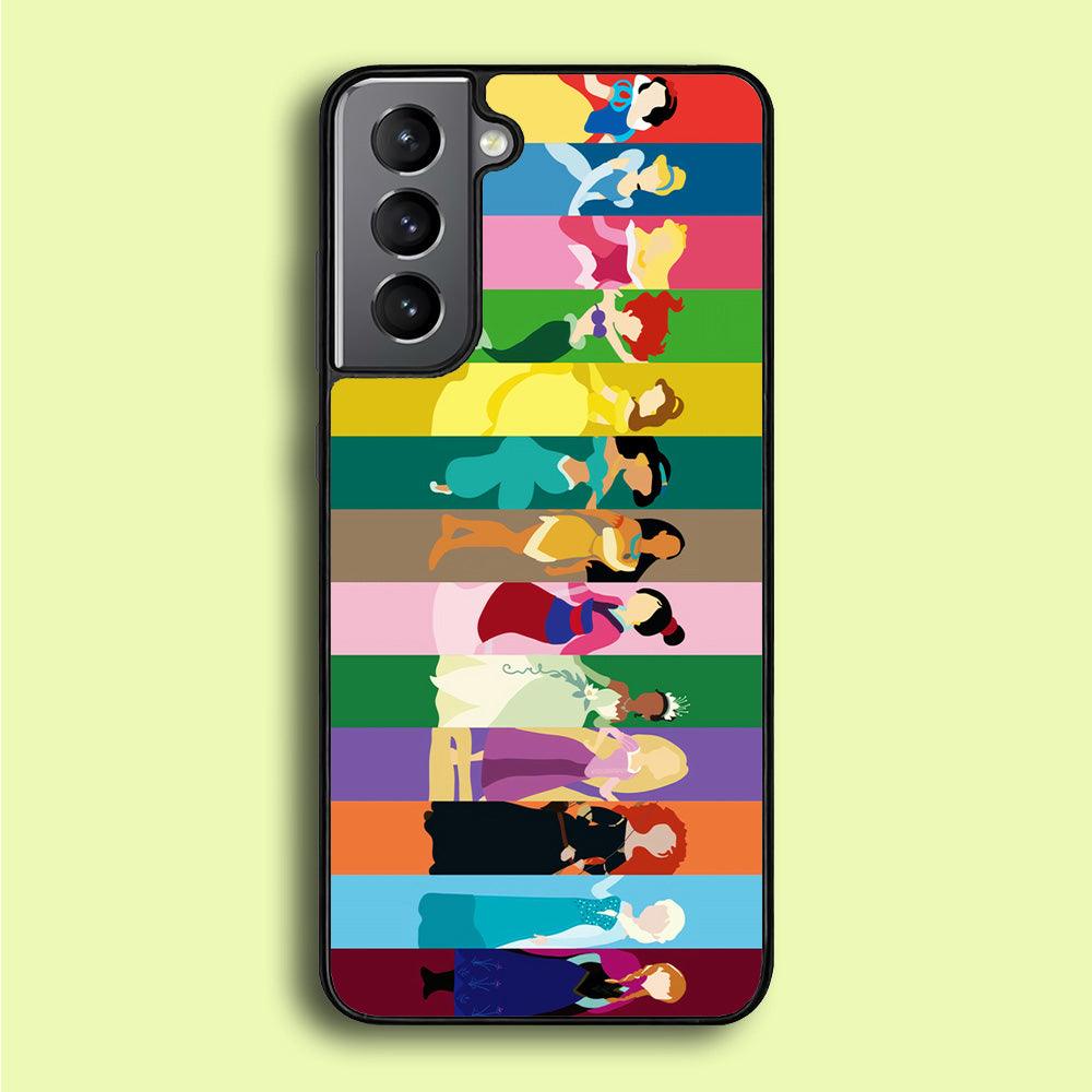 Disney Princess Colorful Samsung Galaxy A16 Case-Rubber / Black (2D Case)-Xtracase