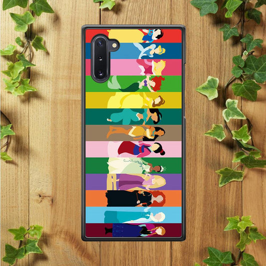 Disney Princess Colorful Samsung Galaxy Note 10 Case-Rubber / Black (2D Case)-Xtracase