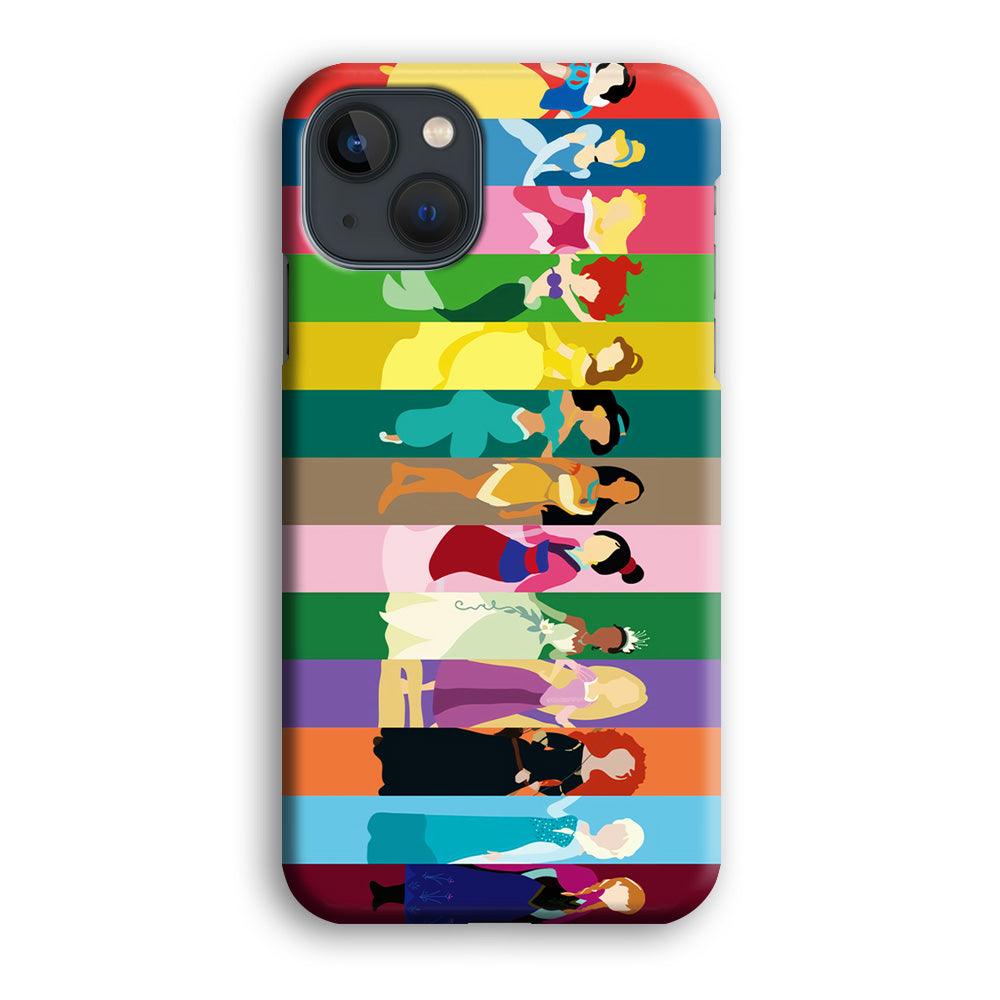 Disney Princess Colorful iPhone 13 Pro Case-Plastic / Full Wrap (3D Case)-Xtracase