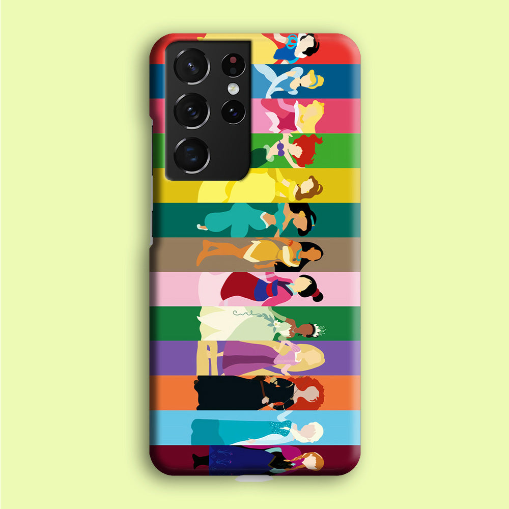 Disney Princess Colorful Samsung Galaxy S21 Ultra Case