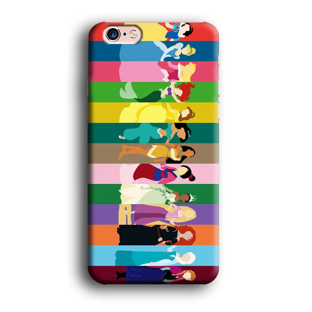 Disney Princess Colorful iPhone 6 | 6s Case-Plastic / Full Wrap (3D Case)-Xtracase