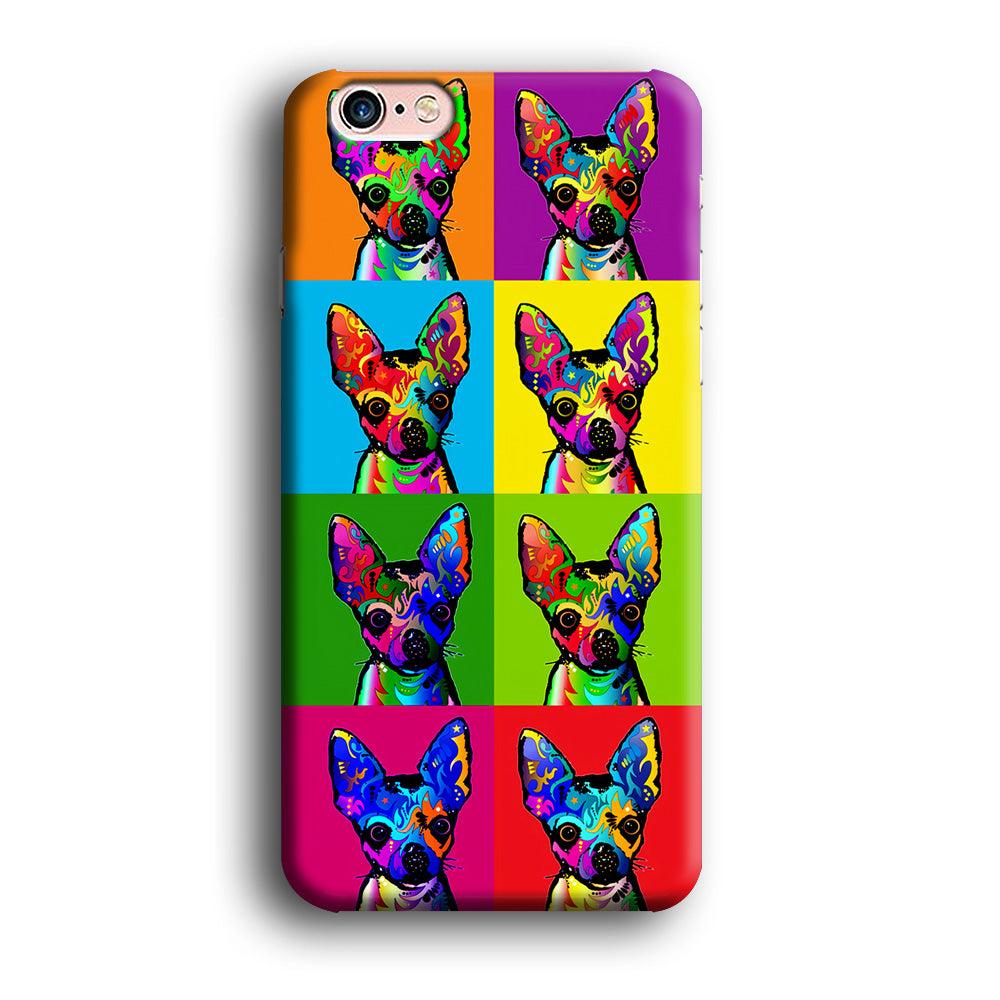Dog Colorful Art Chihuahua iPhone 6 | 6s Case-Plastic / Full Wrap (3D Case)-Xtracase