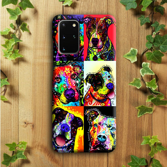 Dog Colorful Painting Collage Samsung Galaxy S20 Plus Case