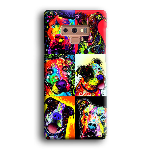 Dog Colorful Painting Collage Samsung Galaxy Note 9 Case