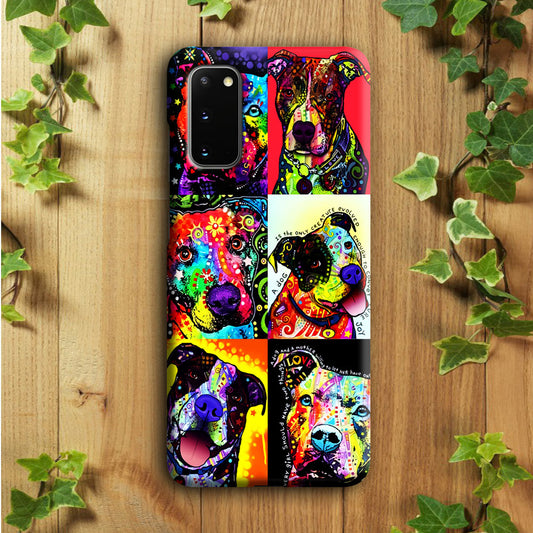 Dog Colorful Painting Collage Samsung Galaxy S20 Case