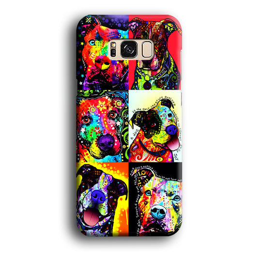 Dog Colorful Painting Collage Samsung Galaxy S8 Plus Case