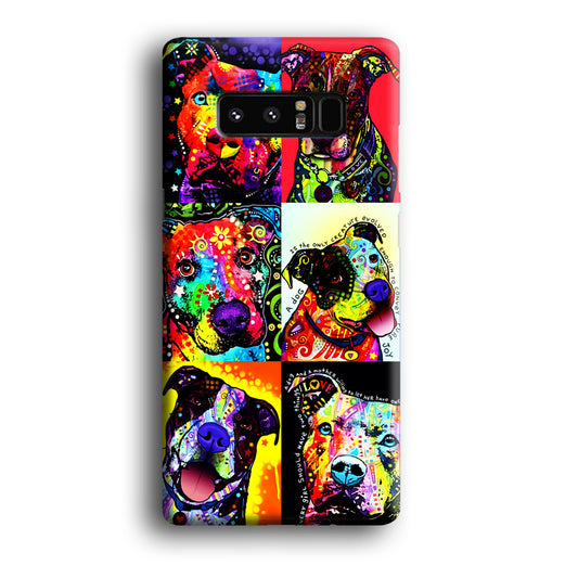 Dog Colorful Painting Collage Samsung Galaxy Note 8 Case