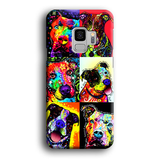 Dog Colorful Painting Collage Samsung Galaxy S9 Case