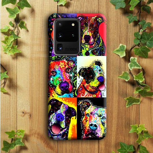 Dog Colorful Painting Collage Samsung Galaxy S20 Ultra Case