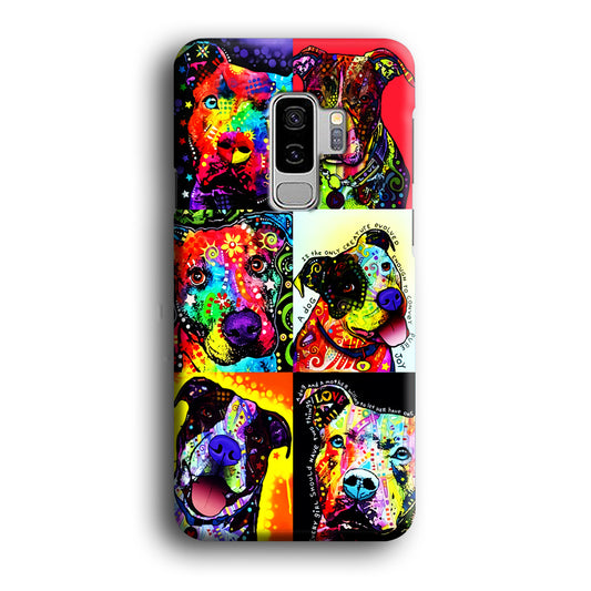 Dog Colorful Painting Collage Samsung Galaxy S9 Plus Case