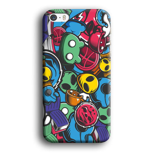 Doodle 001 iPhone 5 | 5s Case-Rubber / White (2D Case)-Xtracase