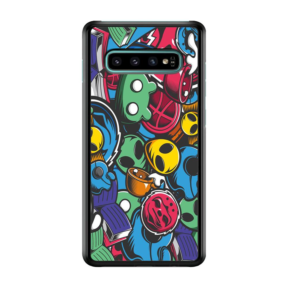 Doodle 001 Samsung Galaxy S10 Plus Case-Plastic / Full Wrap (3D Case)-Xtracase