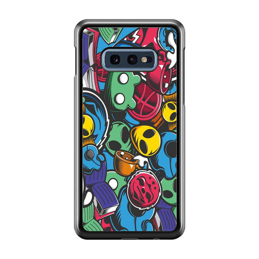 Doodle 001 Samsung Galaxy S10E Case-Plastic / Full Wrap (3D Case)-Xtracase