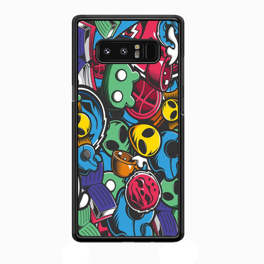 Doodle 001 Samsung Galaxy Note 8 Case-Plastic / Full Wrap (3D Case)-Xtracase