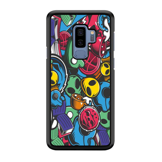 Doodle 001 Samsung Galaxy S9 Plus Case-Plastic / Full Wrap (3D Case)-Xtracase