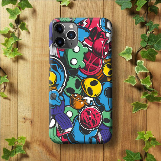 Doodle 001 iPhone 11 Pro Case-Plastic / Full Wrap (3D Case)-Xtracase