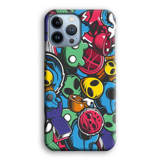 Doodle 001 iPhone 13 Pro Max Case-Plastic / Full Wrap (3D Case)-Xtracase