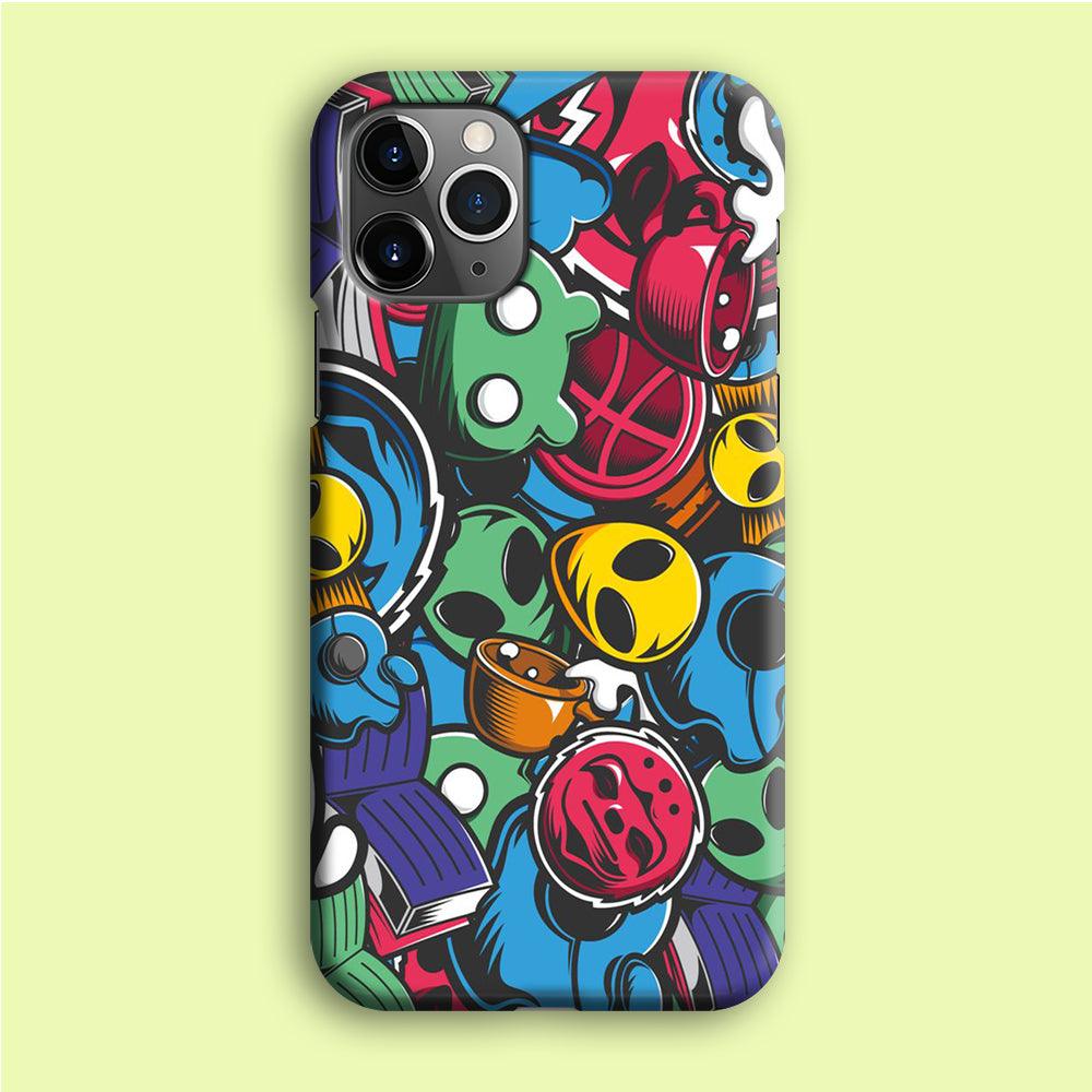 Doodle 001 iPhone 12 Pro Max Case-Plastic / Full Wrap (3D Case)-Xtracase