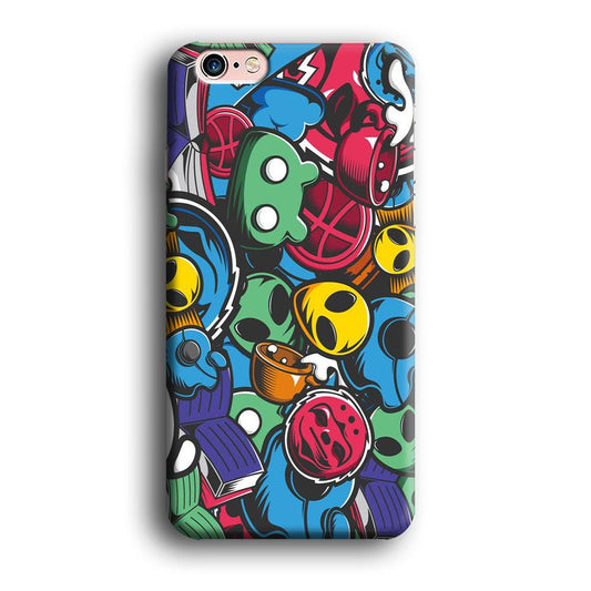 Doodle 001 iPhone 6 | 6s Case-Plastic / Full Wrap (3D Case)-Xtracase