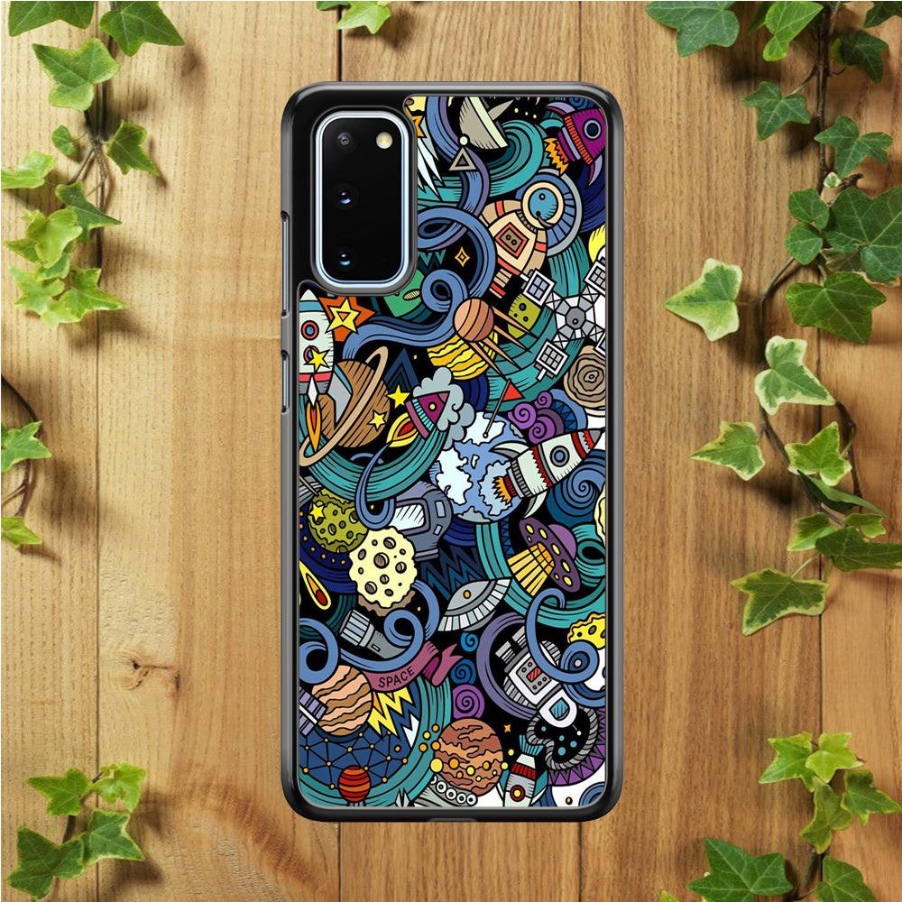 Doodle 002 Samsung Galaxy S20 Case-Rubber / White (2D Case)-Xtracase