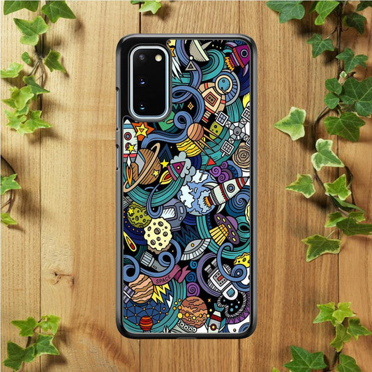 Doodle 002 Samsung Galaxy S20 Case-Rubber / White (2D Case)-Xtracase