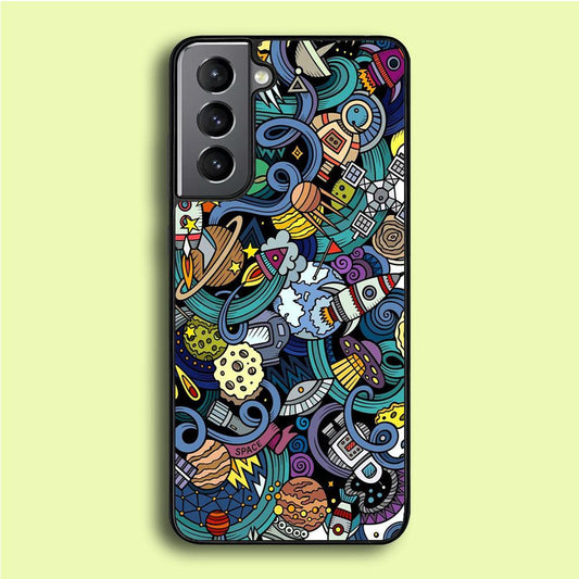 Doodle 002 Samsung Galaxy S21 Case-Plastic / Full Wrap (3D Case)-Xtracase