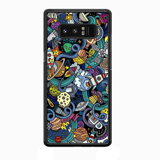 Doodle 002 Samsung Galaxy Note 8 Case-Plastic / Full Wrap (3D Case)-Xtracase